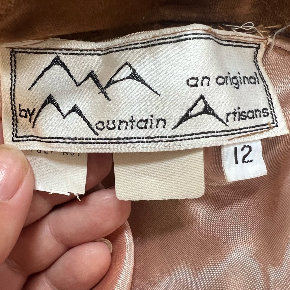 Vintage 1968 “Mountain Artisans” Velvet  Patchwork Maxi Skirt One of a Kind - Picture 6 of 8